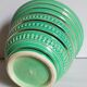 Ceramic pot cover in Art-Deco slurry