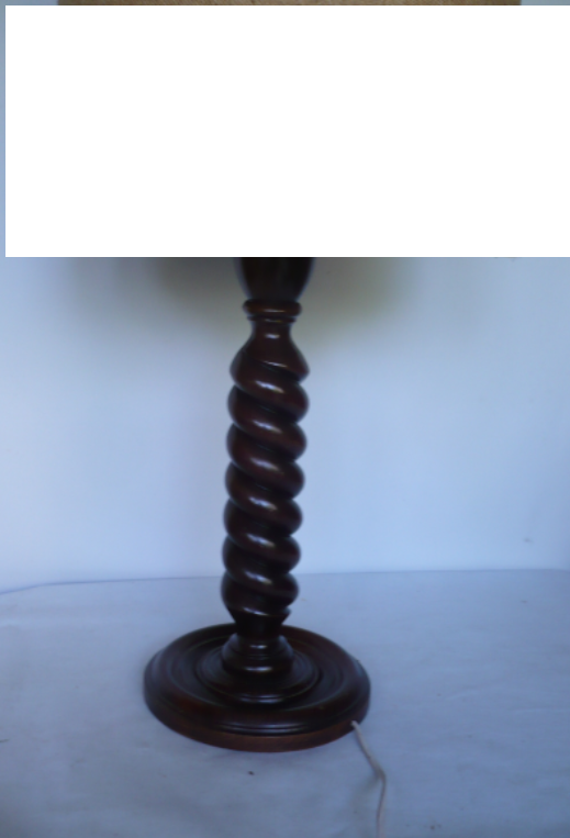 Turned wooden lamp foot
