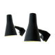 Blue metal cone shaped wall sconces pair by Asea - Sweden 1950s