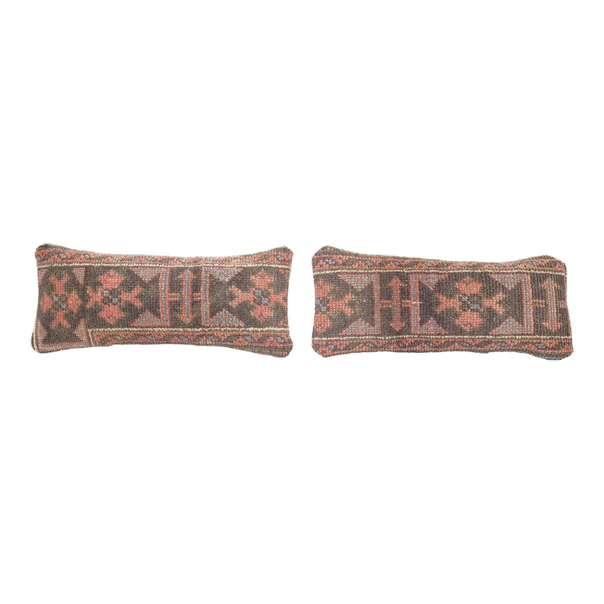 Set of 2 vintage Turkish cushion covers 51x20 cm