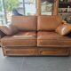 Roche Bobois vintage lounge from the 80s – cognac buffalo leather – 2 sofas + pouf