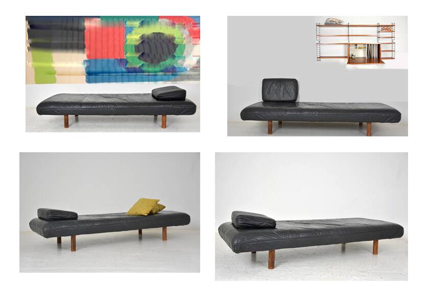 Day bed, vintage bench sofa dating from the 70s.