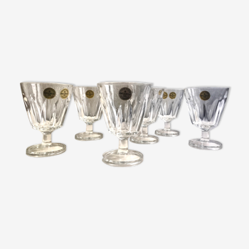 Set de 6 verres Arcoroc verre trempé France année 60/70