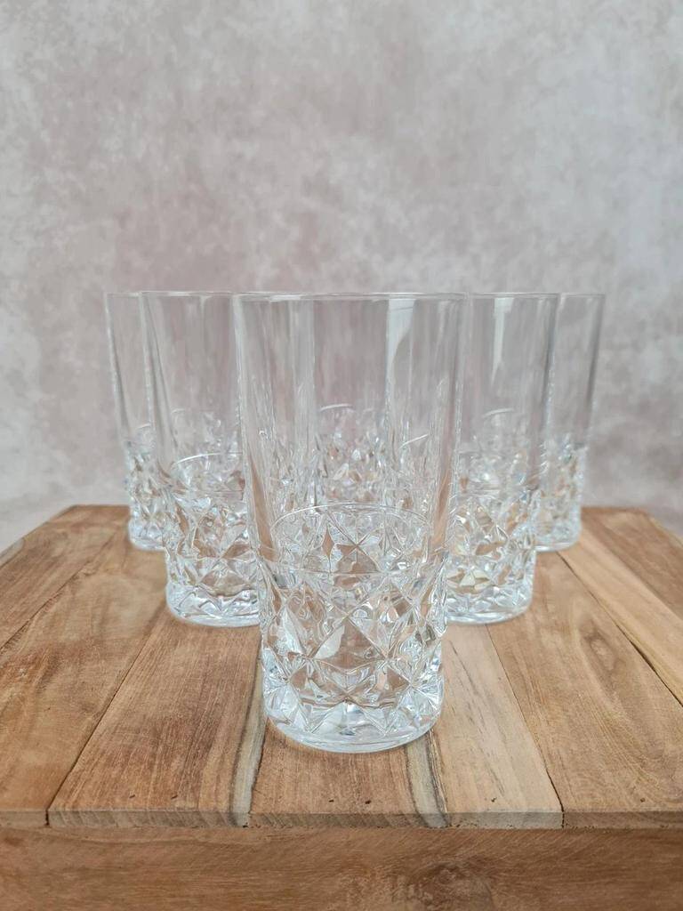 Set of 6 Cristal d’Arques glasses – Sully model – height 14 cm