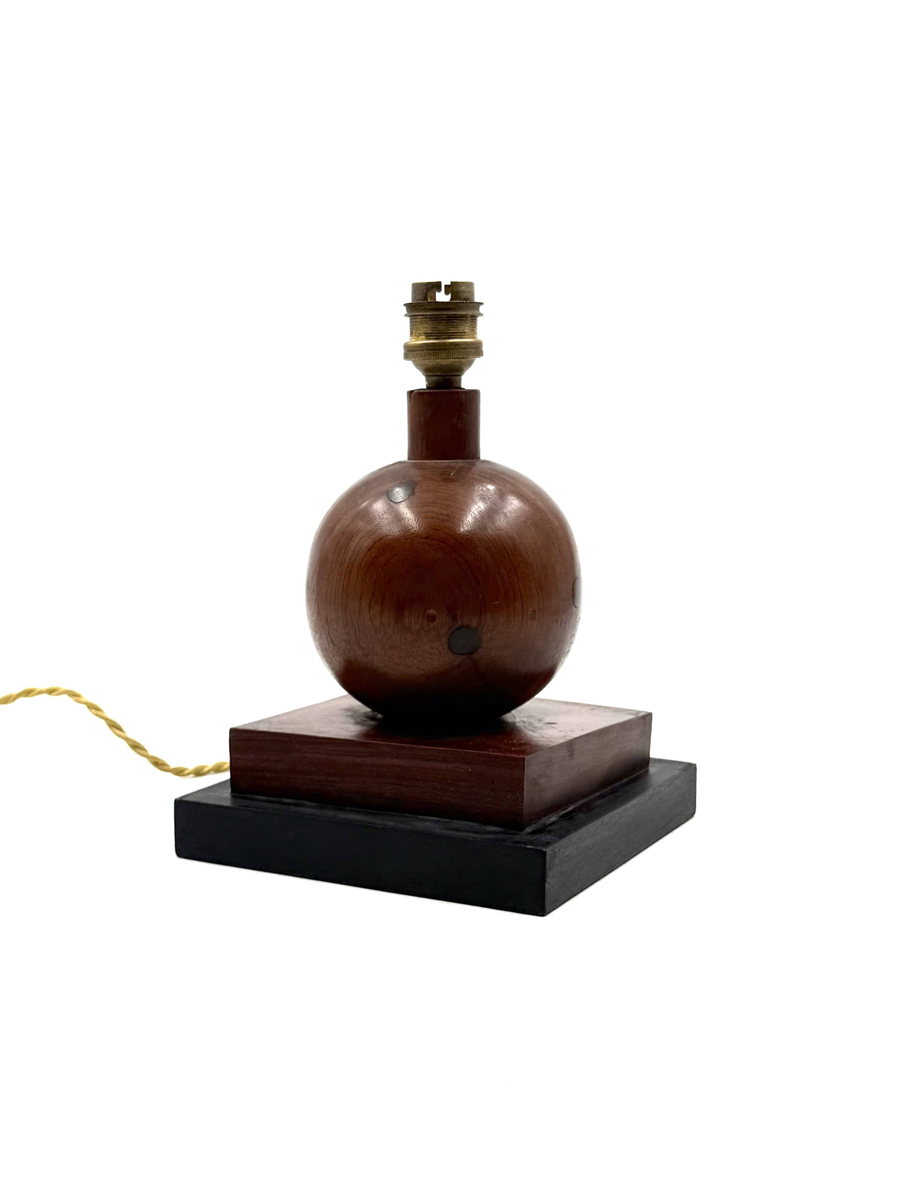 Art Deco wood table Lamp, France ca. 1930s