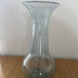 BIOT blue glass vase