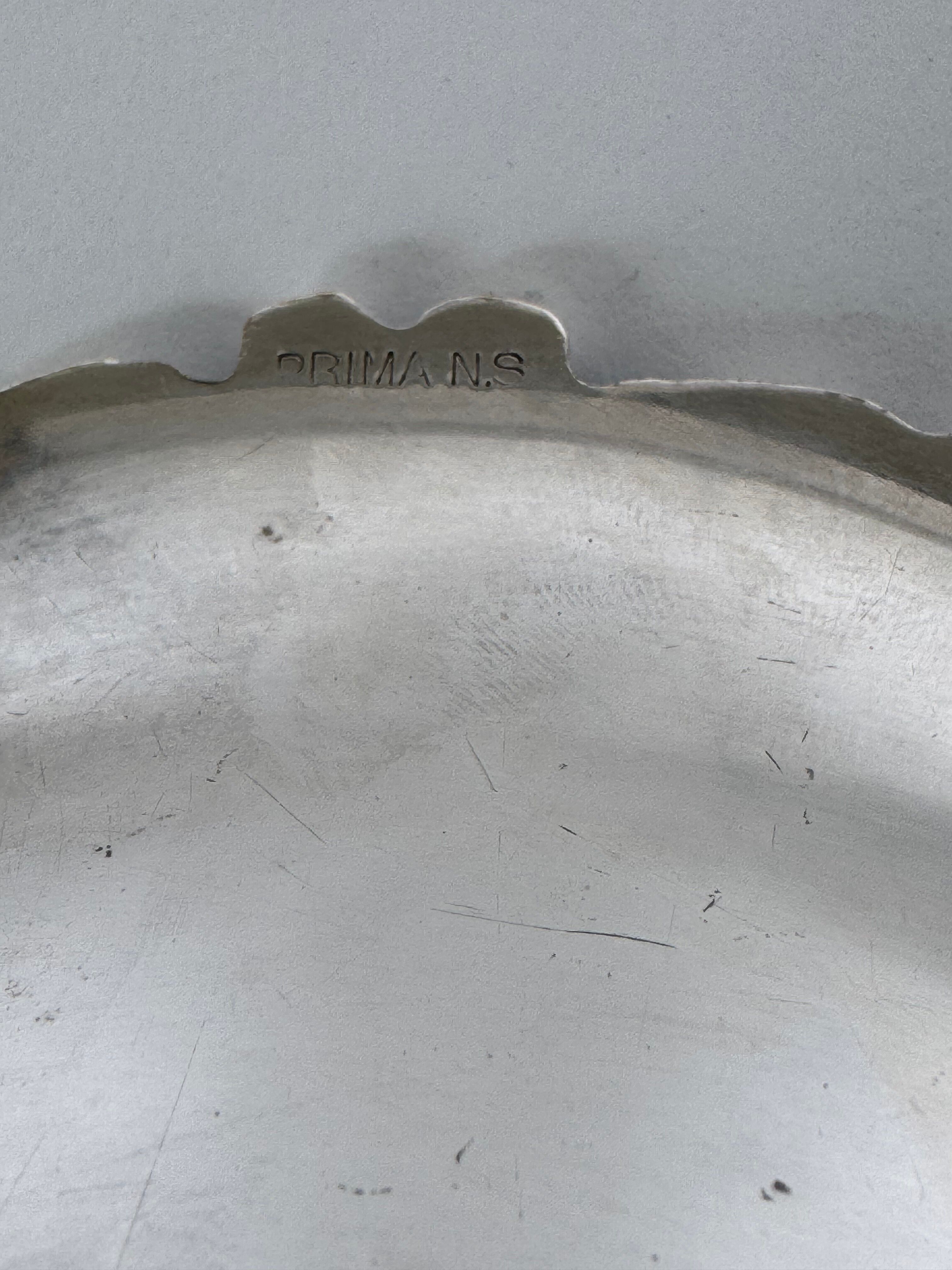 Bol de service en argent massif orné antique italien