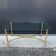 Vintage coffee table with glass top