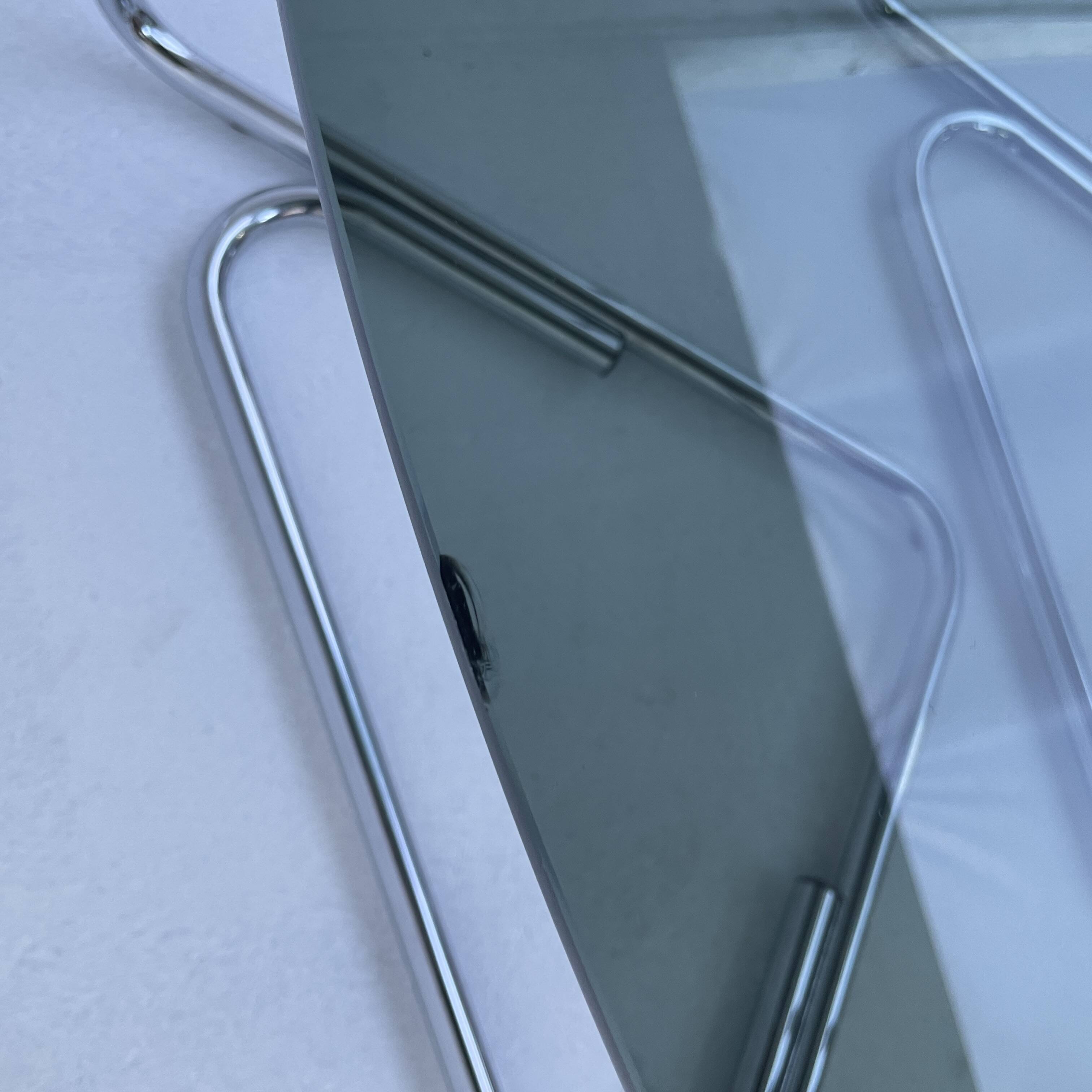 Italian modular coffee table in chrome and smoked glass