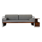 Restored Bauhaus Tubular Steel Sofa by Robert Slezak, 1930s