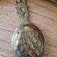 Vintage brass pineapple soap dish jewelry pocket