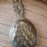 Vide poche bijoux porte savon laiton vintage ananas