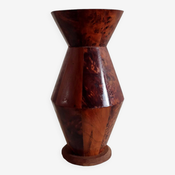 Decorative thuja wood vase