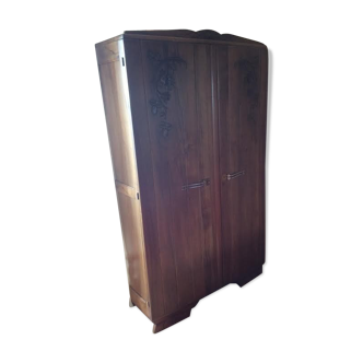 Armoire penderie en noyer