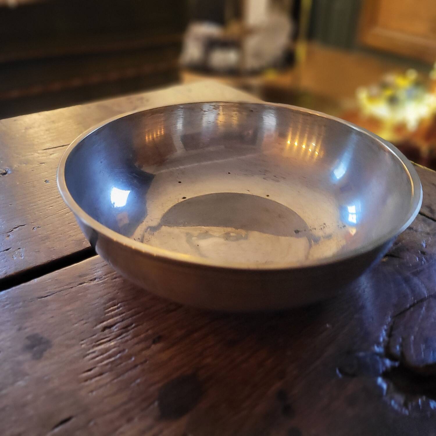 Silver-plated metal valet tray, 19cm