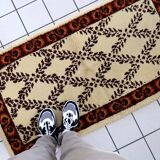 Tapis vintage français Savonnerie fait main en laine – 78 x 148 cm – 1960s