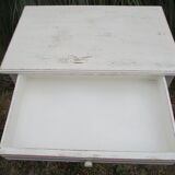 Side table 1900s restyled patinated gray