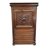 Renaissance style secretary in carved walnut circa 1850