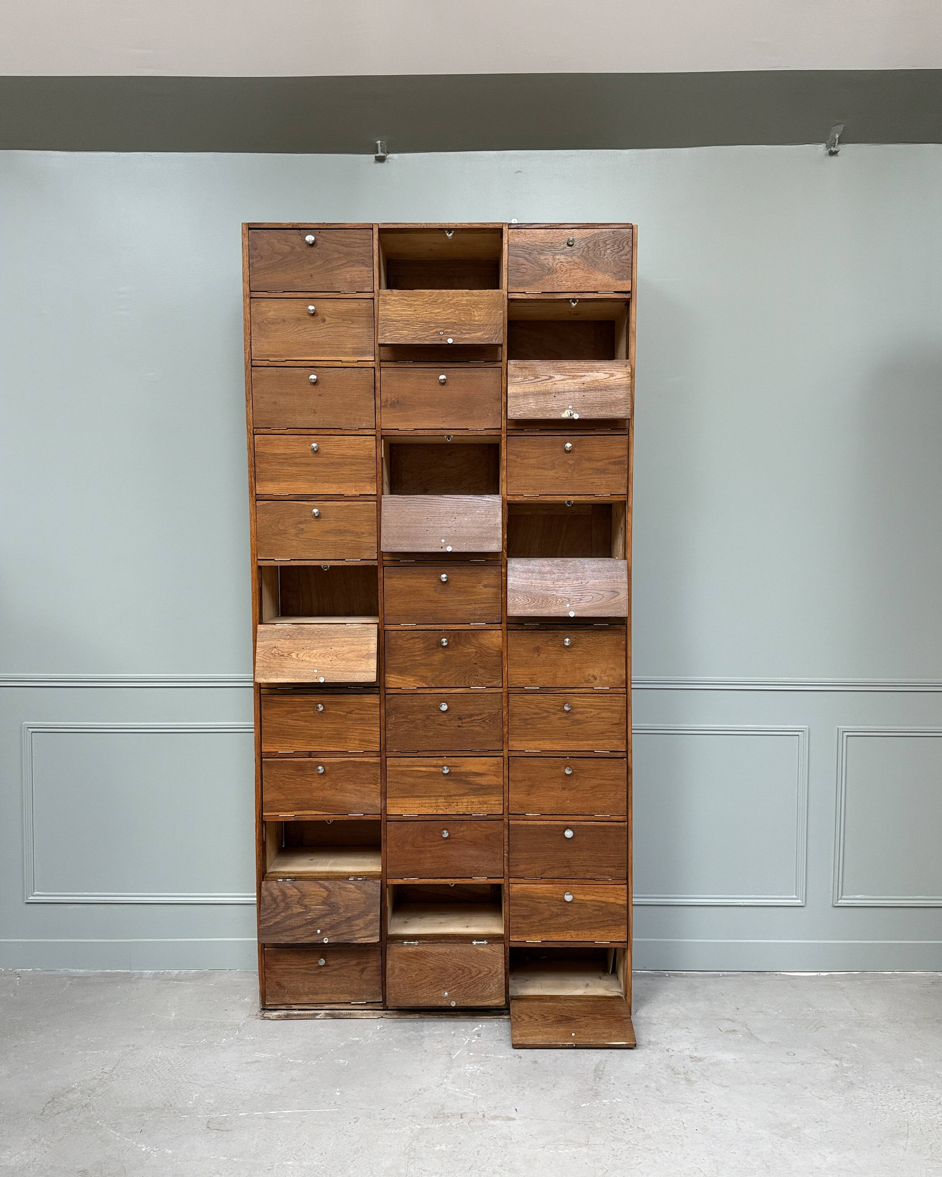 Pair of large drop-front notary cabinets (refurbished)