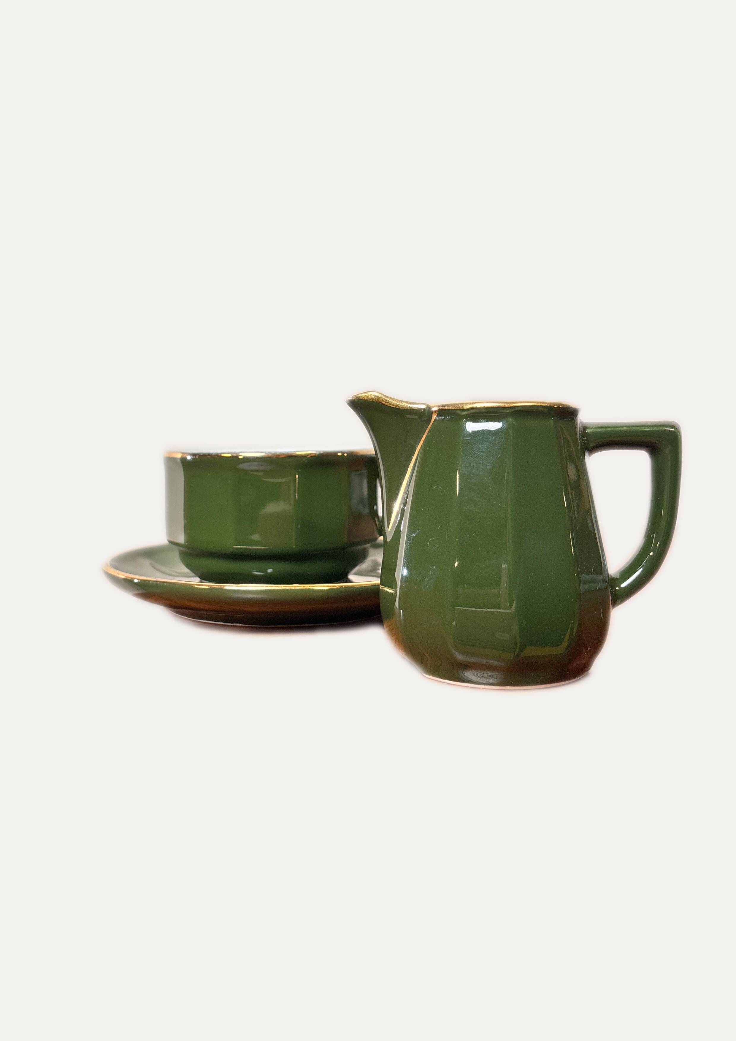 Apilco Set by Yves Deshoulières Olive ⎜1980s