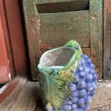 Pichet barbotine grappe de raisins