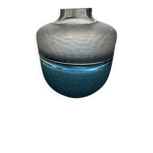 Vase style Lalique tons - bleus