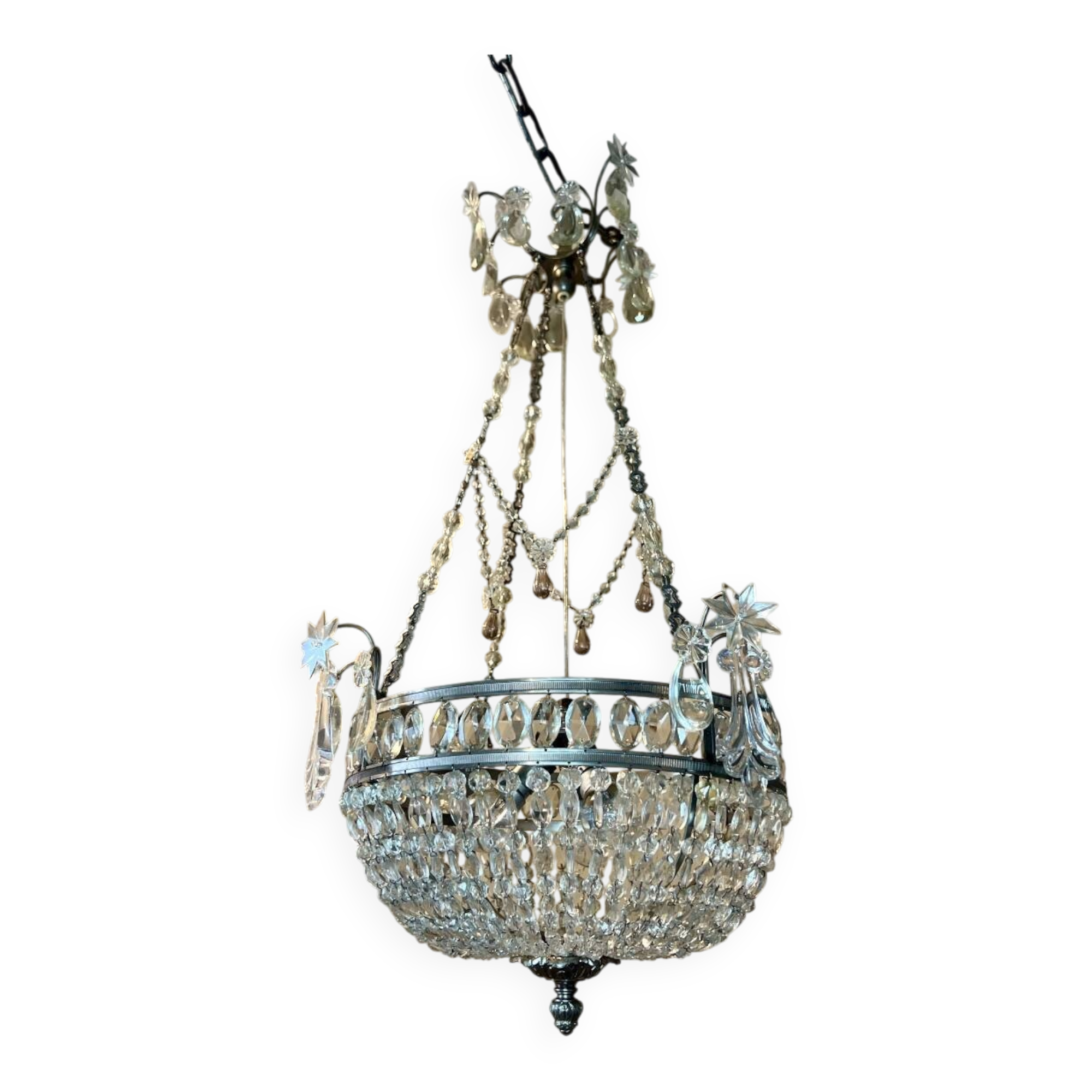 Louis XVI basket chandelier