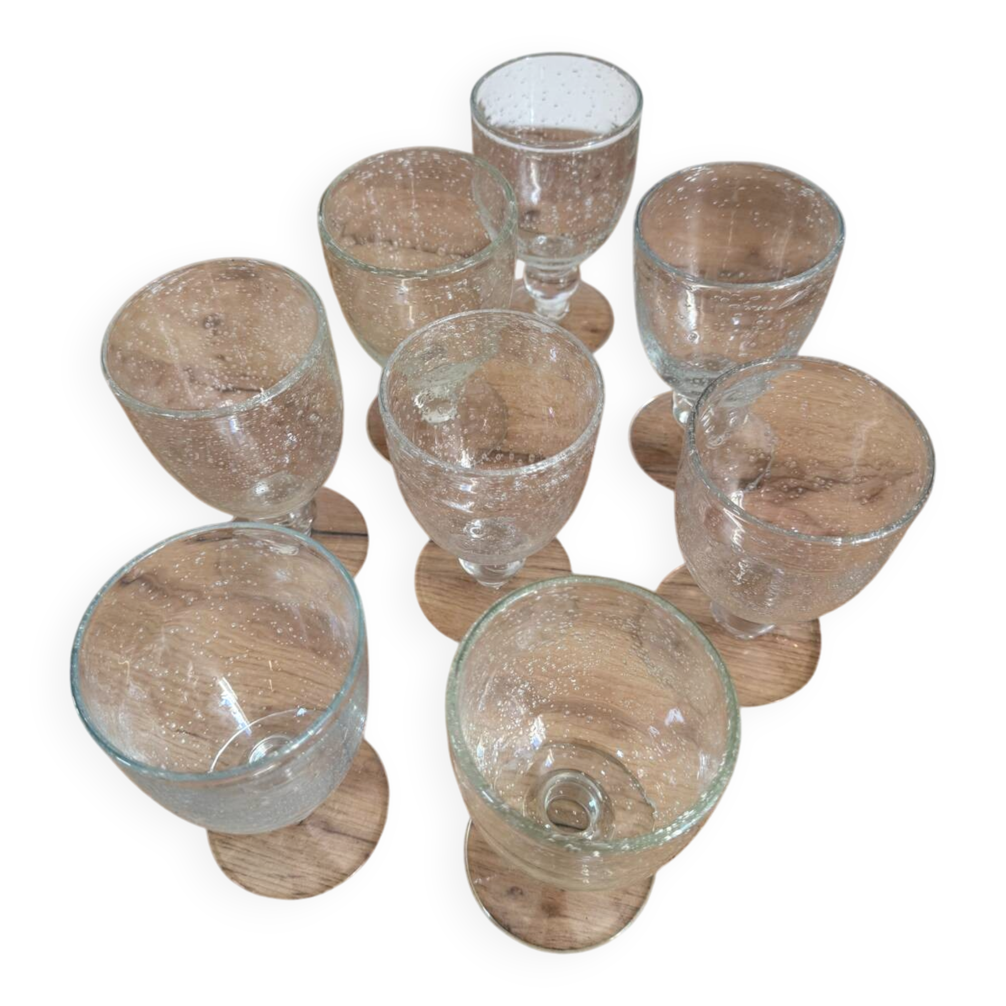 Set of 8 glasses in Biot