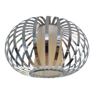 Chrome space age pendant lamp