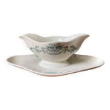 Old iron clay sauceboat