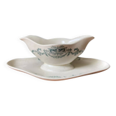 Old iron clay sauceboat