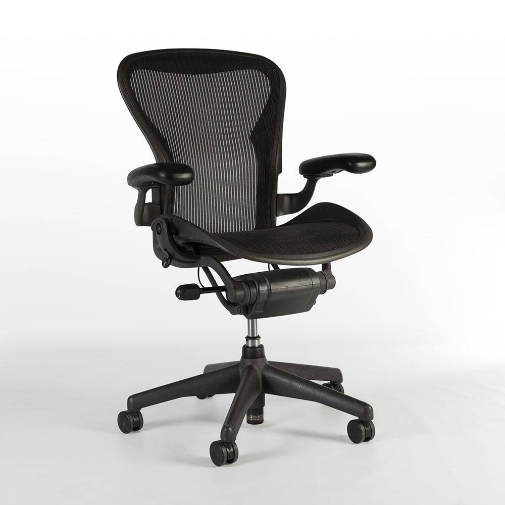 Chaise de bureau noire Herman Miller Original Chadwick & Stumpf Aeron B