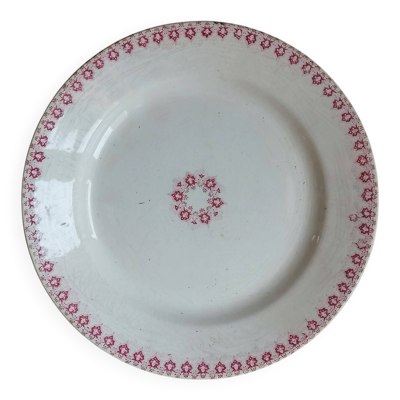 Plat de service terre de fer Hippolyte Boulenger & Cie Choisy-le-Roi
