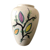 1950s floral vase
