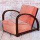 Art Deco Reclining Armchair attributed to J. Halabala for Up Závody, Czech, 1920s
