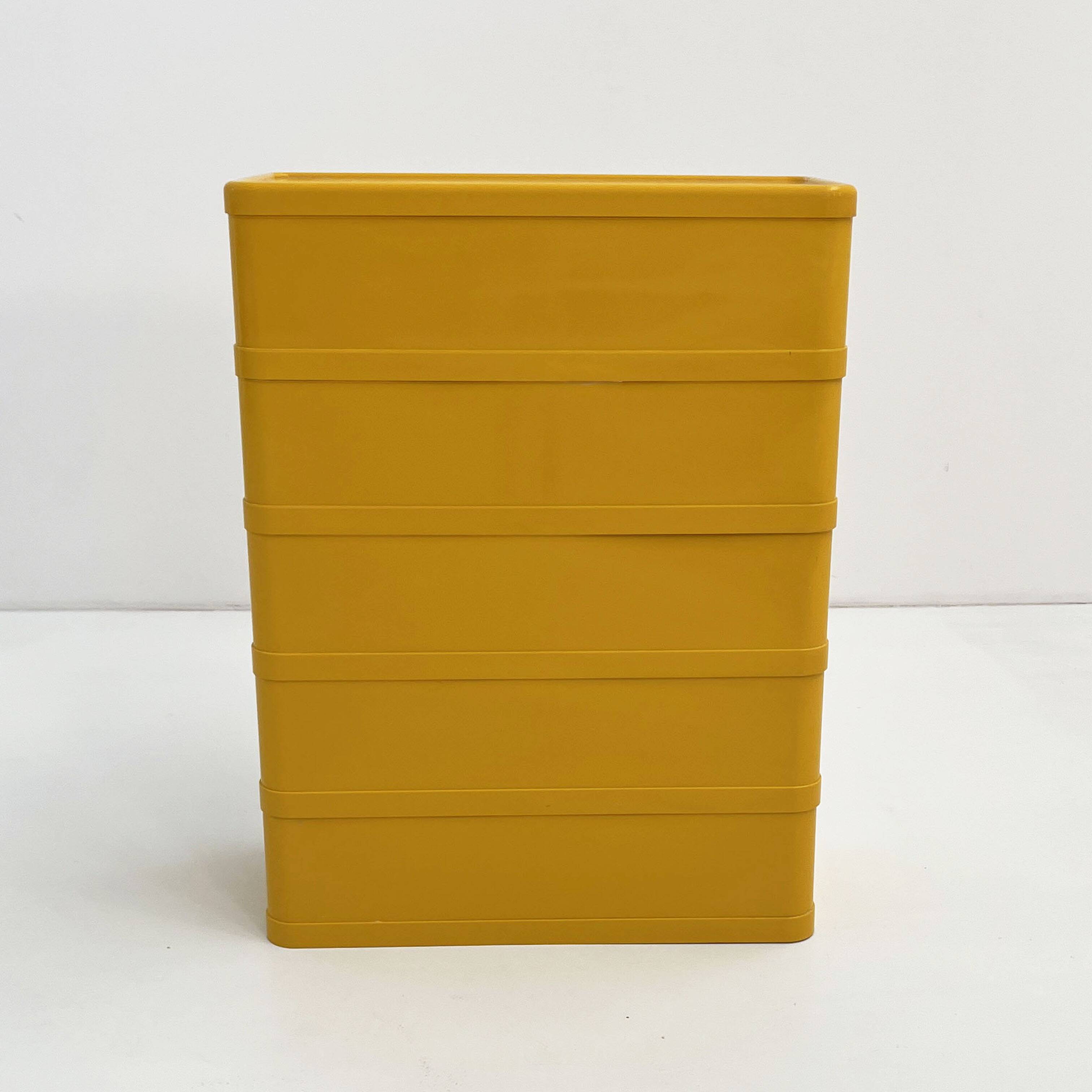 Yellow cabinet model "4964" by Olaf Von Bohr for Kartell, 1970