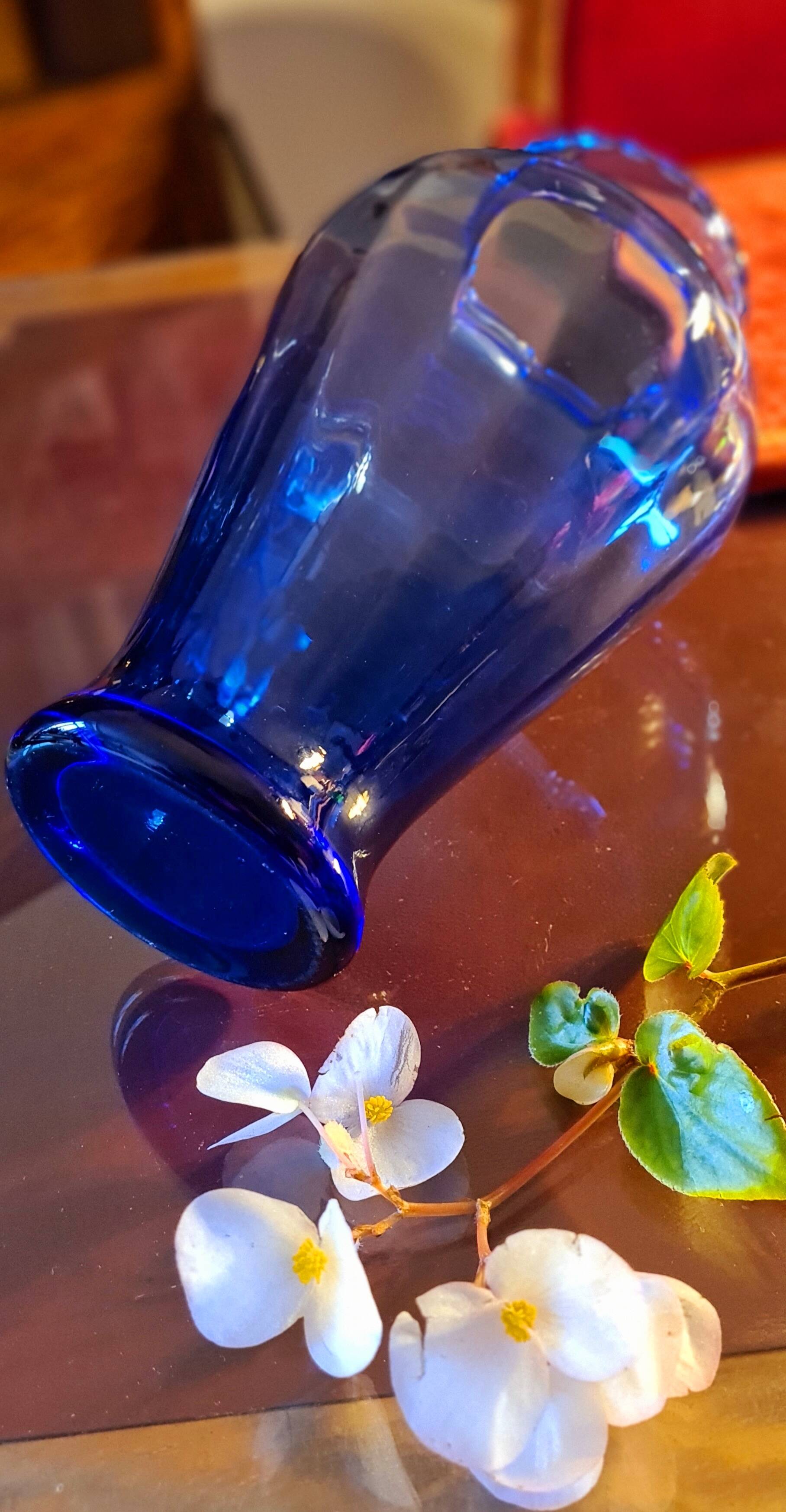 Large blue vase
