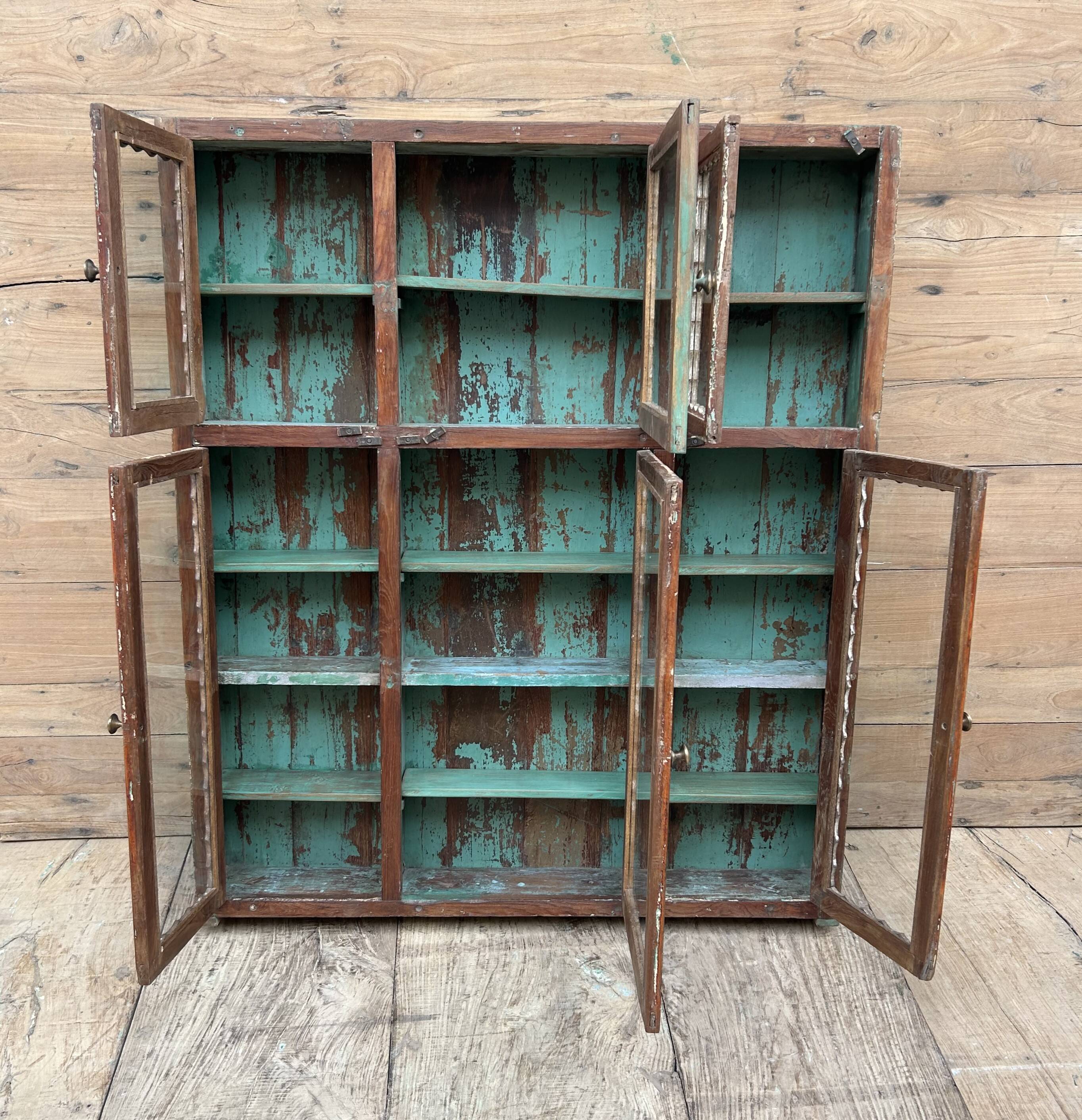 glass library in Burmese teak