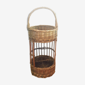Vintage wicker bar basket