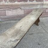 Rustic oak farm bench 1900s