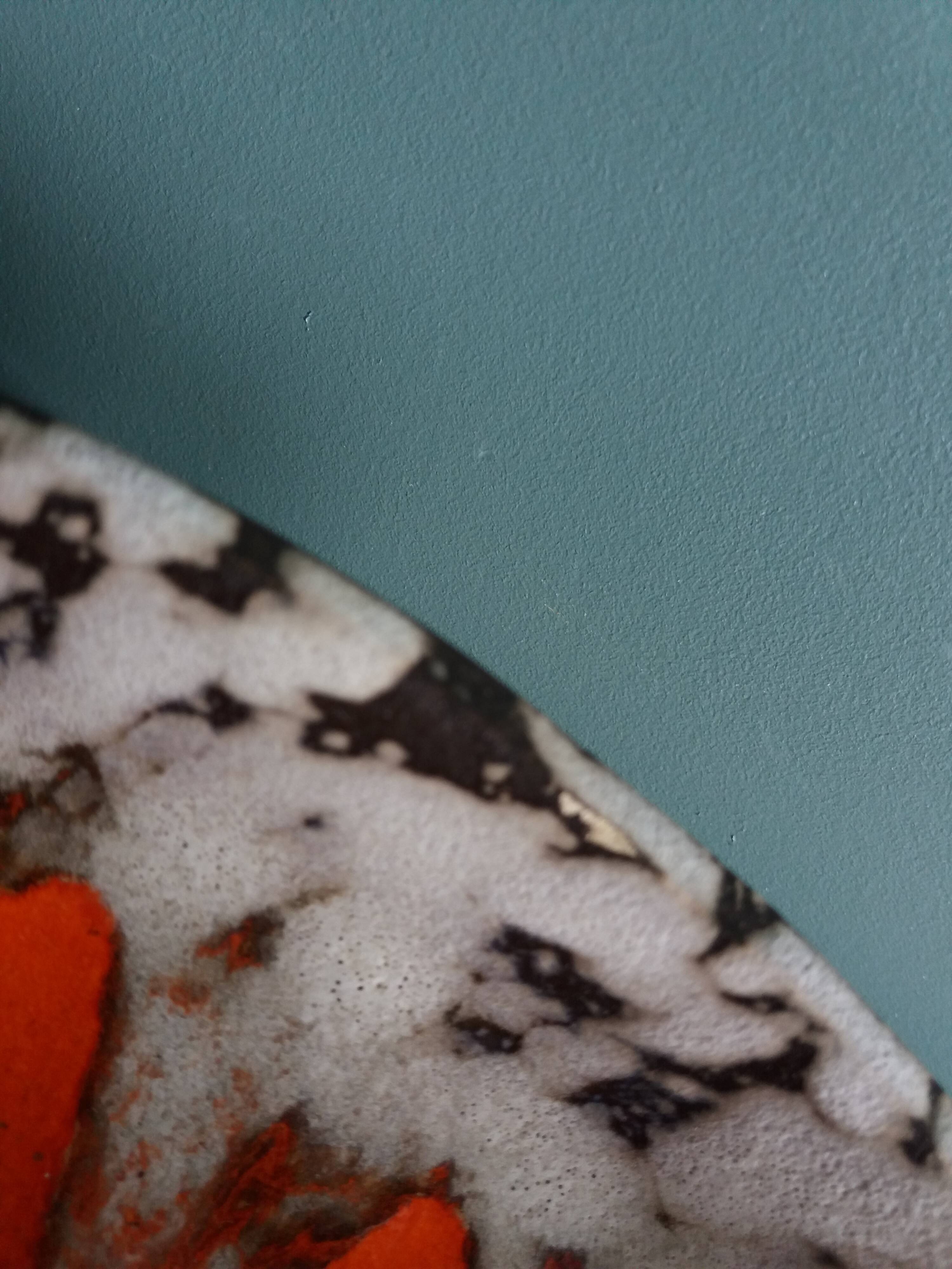 West Germany flat pocket emptier with orange flower decor