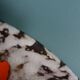West Germany flat pocket emptier with orange flower decor