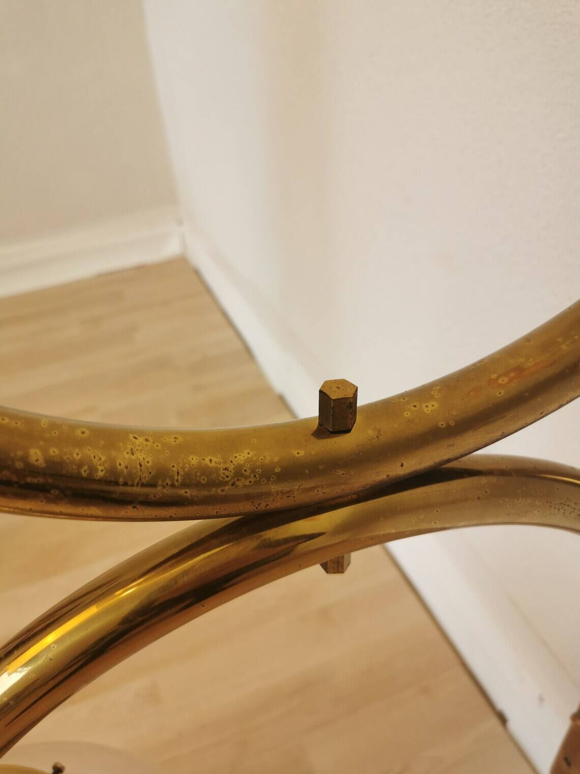 Extra Large Vintage Brass Wall Lamp: Mid-Century Italian Lighting