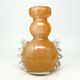 Postmodernism vase, orange glass, Łysa Góra Glassworks, Poland, 1970s