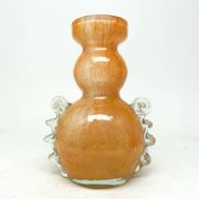 Postmodernism vase, orange glass, Łysa Góra Glassworks, Poland, 1970s