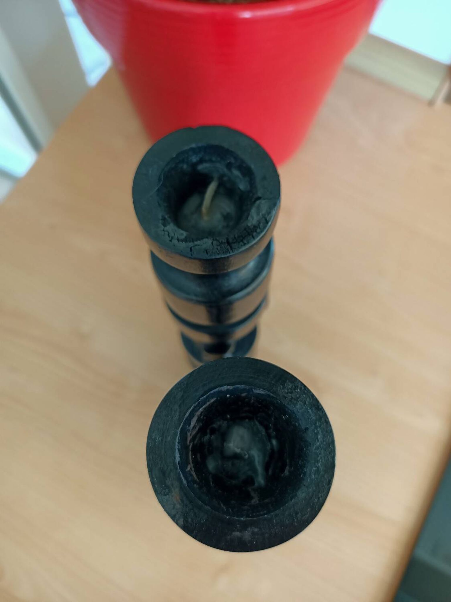 Vintage ebony candlesticks