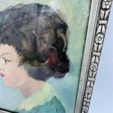 Painting head of a woman signed