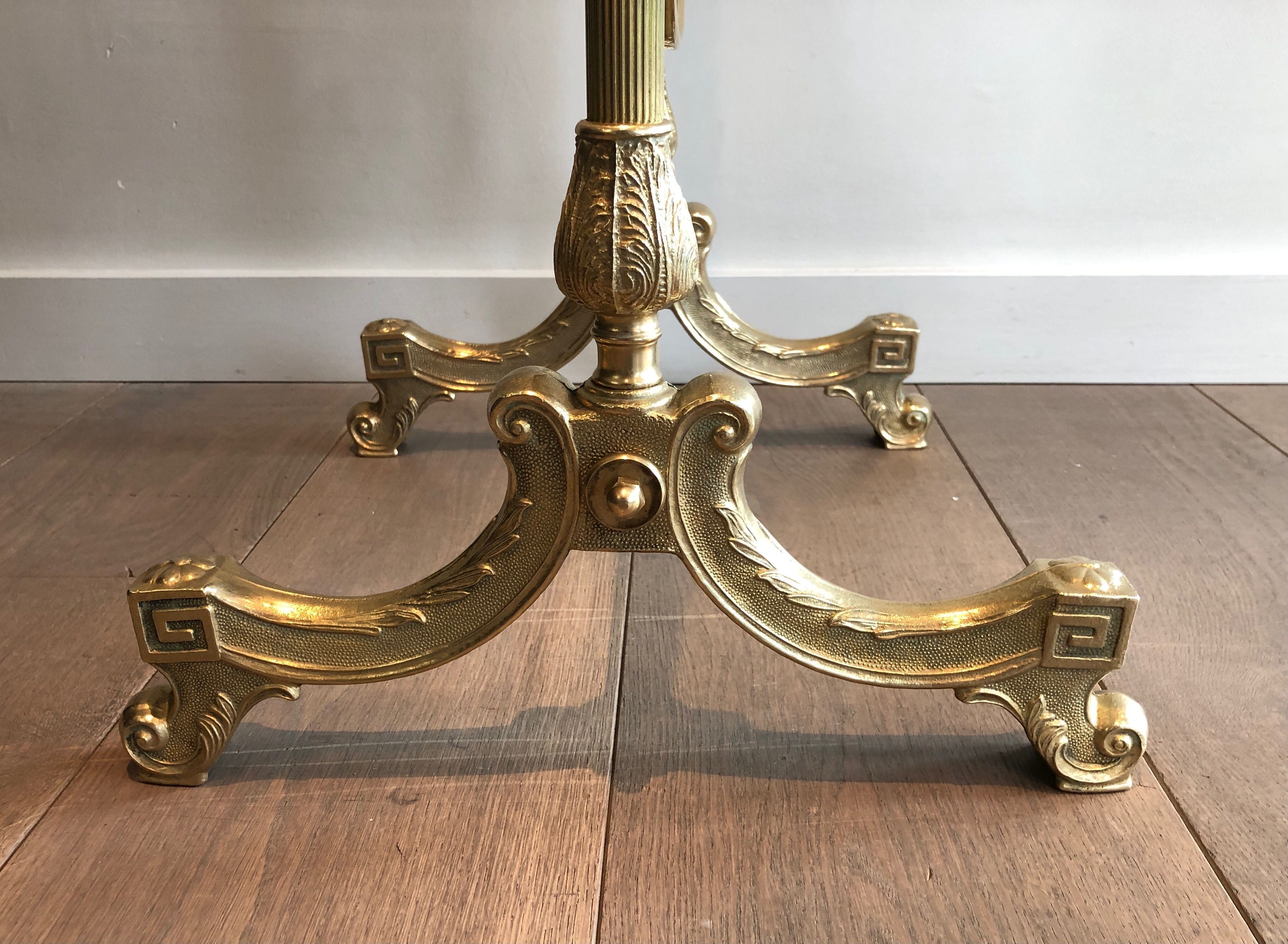 Miroir psyché en laiton de style néoclassique