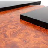 Coffee table with panels sliding work french 1970s
