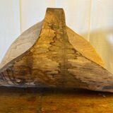 Antique Carved Wood Basket Vintage #C622